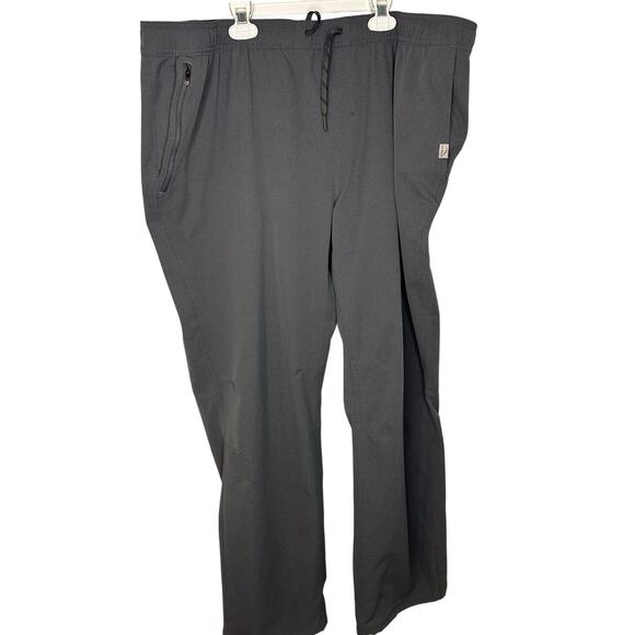 L.L. Bean Athletic Pants Men's Size 2XL Gray Drawstring Athleisure Stretch Zip - Picture 1 of 7